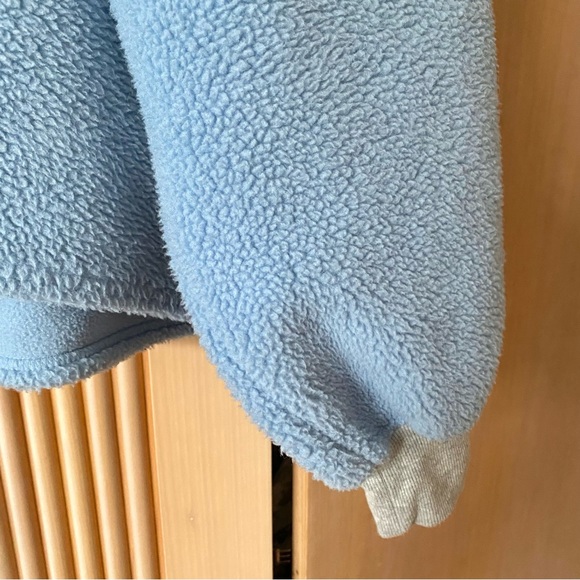 Free People We the Free Elk Mountain Pullover Fleece Sweater blue - Picture 8 of 12